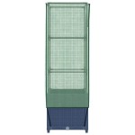 vidaXL Strat înălțat cu husă de seră, aspect ratan, 40x40x139 cm vidaXL Strat înălțat cu husă de seră, aspect ratan, 40x40x139 cm