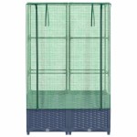 vidaXL Strat înălțat cu husă de seră, aspect ratan, 80x40x138 cm vidaXL Strat înălțat cu husă de seră, aspect ratan, 80x40x138 cm