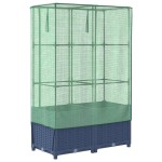 vidaXL Strat înălțat cu husă de seră, aspect ratan, 80x40x138 cm vidaXL Strat înălțat cu husă de seră, aspect ratan, 80x40x138 cm
