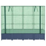 vidaXL Strat înălțat cu husă de seră, aspect ratan, 160x40x138 cm