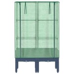 vidaXL Strat înălțat cu husă de seră, aspect ratan, 80x40x140 cm