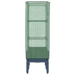 vidaXL Strat înălțat cu husă de seră, aspect ratan, 80x40x140 cm