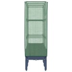 vidaXL Strat înălțat cu husă de seră, aspect ratan, 120x40x140 cm