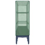 vidaXL Strat înălțat cu husă de seră, aspect ratan, 160x40x140 cm