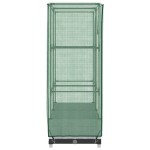 vidaXL Strat înălțat cu husă de seră, aspect ratan, 80x40x123 cm vidaXL Strat înălțat cu husă de seră, aspect ratan, 80x40x123 cm