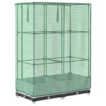 vidaXL Strat înălțat cu husă de seră, aspect ratan, 80x40x123 cm vidaXL Strat înălțat cu husă de seră, aspect ratan, 80x40x123 cm
