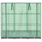 vidaXL Strat înălțat cu husă de seră, aspect ratan, 120x40x123 cm