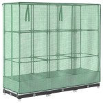 vidaXL Strat înălțat cu husă de seră, aspect ratan, 120x40x123 cm
