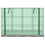 vidaXL Strat înălțat cu husă de seră, aspect ratan, 160x40x123 cm