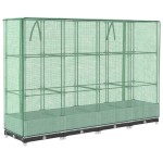 vidaXL Strat înălțat cu husă de seră, aspect ratan, 160x40x123 cm