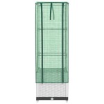 vidaXL Strat înălțat cu husă de seră, aspect ratan, 40x40x139 cm