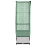 vidaXL Strat înălțat cu husă de seră, aspect ratan, 40x40x139 cm
