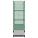 vidaXL Strat înălțat cu husă de seră, aspect ratan, 80x40x138 cm