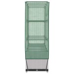vidaXL Strat înălțat cu husă de seră, aspect ratan, 120x40x138 cm