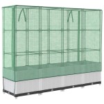 vidaXL Strat înălțat cu husă de seră, aspect ratan, 160x40x138 cm