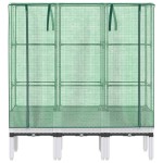 vidaXL Strat înălțat cu husă de seră, aspect ratan, 120x40x140 cm