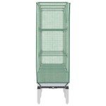 vidaXL Strat înălțat cu husă de seră, aspect ratan, 120x40x140 cm