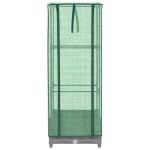vidaXL Strat înălțat cu husă de seră, aspect ratan, 40x40x123 cm