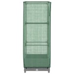 vidaXL Strat înălțat cu husă de seră, aspect ratan, 40x40x123 cm