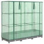 vidaXL Strat înălțat cu husă de seră, aspect ratan, 120x40x123 cm