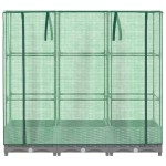 vidaXL Strat înălțat cu husă de seră, aspect ratan, 120x40x123 cm