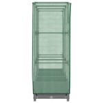 vidaXL Strat înălțat cu husă de seră, aspect ratan, 120x40x123 cm