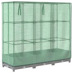 vidaXL Strat înălțat cu husă de seră, aspect ratan, 120x40x123 cm