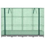 vidaXL Strat înălțat cu husă de seră, aspect ratan, 160x40x123 cm