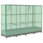 vidaXL Strat înălțat cu husă de seră, aspect ratan, 160x40x123 cm
