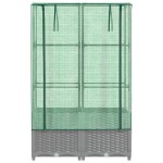 vidaXL Strat înălțat cu husă de seră, aspect ratan, 80x40x138 cm vidaXL Strat înălțat cu husă de seră, aspect ratan, 80x40x138 cm