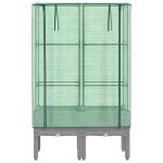 vidaXL Strat înălțat cu husă de seră, aspect ratan, 80x40x140 cm vidaXL Strat înălțat cu husă de seră, aspect ratan, 80x40x140 cm