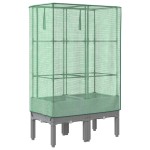 vidaXL Strat înălțat cu husă de seră, aspect ratan, 80x40x140 cm vidaXL Strat înălțat cu husă de seră, aspect ratan, 80x40x140 cm