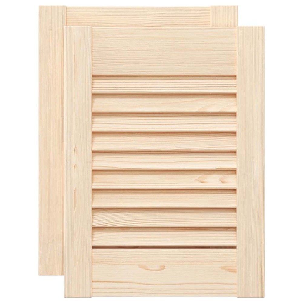 vidaXL Uși de dulap design lambriu 2 buc. 39,5x29,5 cm lemn masiv pin