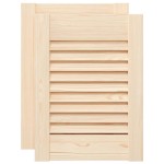vidaXL Uși de dulap design lambriu 2 buc. 39,5x29,5 cm lemn masiv pin