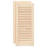 vidaXL Uși de dulap design lambriu, 2 buc., 69x29,5 cm, lemn masiv pin