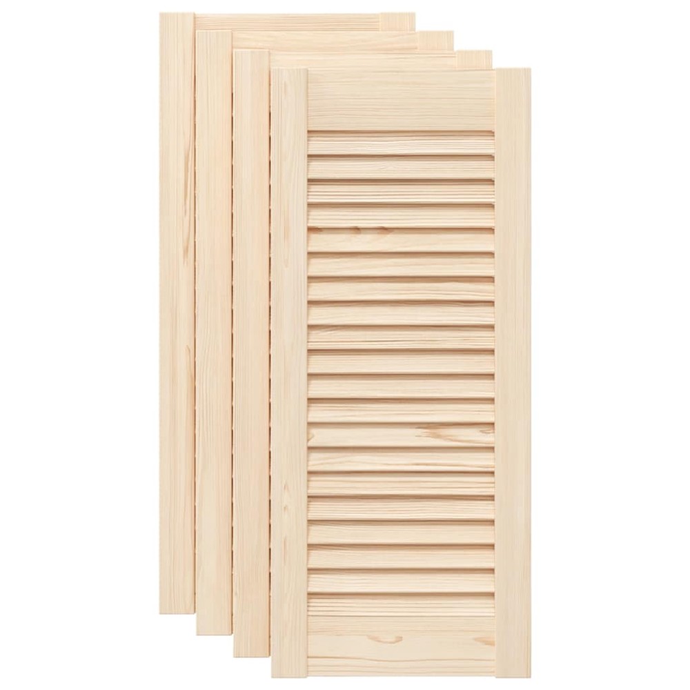 vidaXL Uși de dulap design lambriu, 4 buc., 69x29,5 cm, lemn masiv pin