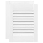 vidaXL Uși de dulap design cu lavră 2 buc Alb 39,5x29,5 cm