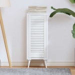 vidaXL Ușă de dulap cu jaluzele alb 69x29,5 cm vidaXL Ușă de dulap cu jaluzele alb 69x29,5 cm