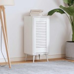 vidaXL Ușă de dulap cu jaluzele alb 69x29,5 cm vidaXL Ușă de dulap cu jaluzele alb 69x29,5 cm