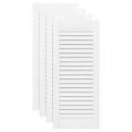 vidaXL Uși pentru dulapuri design cu grilaj 4 buc Alb 69x29,5 cm vidaXL Uși pentru dulapuri design cu grilaj 4 buc Alb 69x29,5 cm