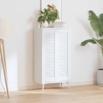 vidaXL Uși de dulap design cu perioare 2 buc Alb 99x29,5 cm vidaXL Uși de dulap design cu perioare 2 buc Alb 99x29,5 cm