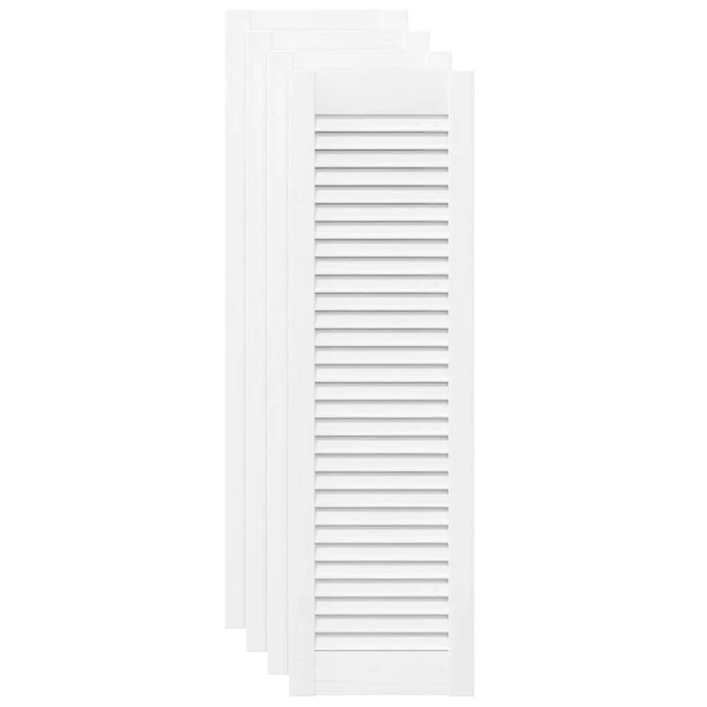 vidaXL Uși de dulap design cu lavră 4 buc Alb 99x29,5 cm