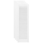 vidaXL Uși de dulap design cu lavră 4 buc Alb 99x29,5 cm