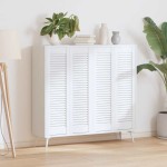 vidaXL Uși de dulap design cu lavră 4 buc Alb 99x29,5 cm
