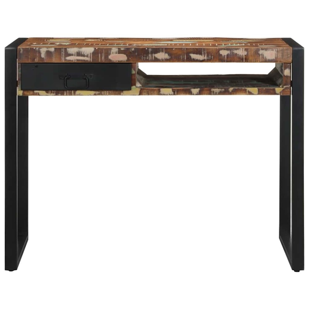 vidaXL Birou multicolor 100x50x75 cm lemn masiv recuperat