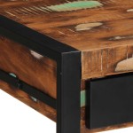 vidaXL Birou multicolor 100x50x75 cm lemn masiv recuperat