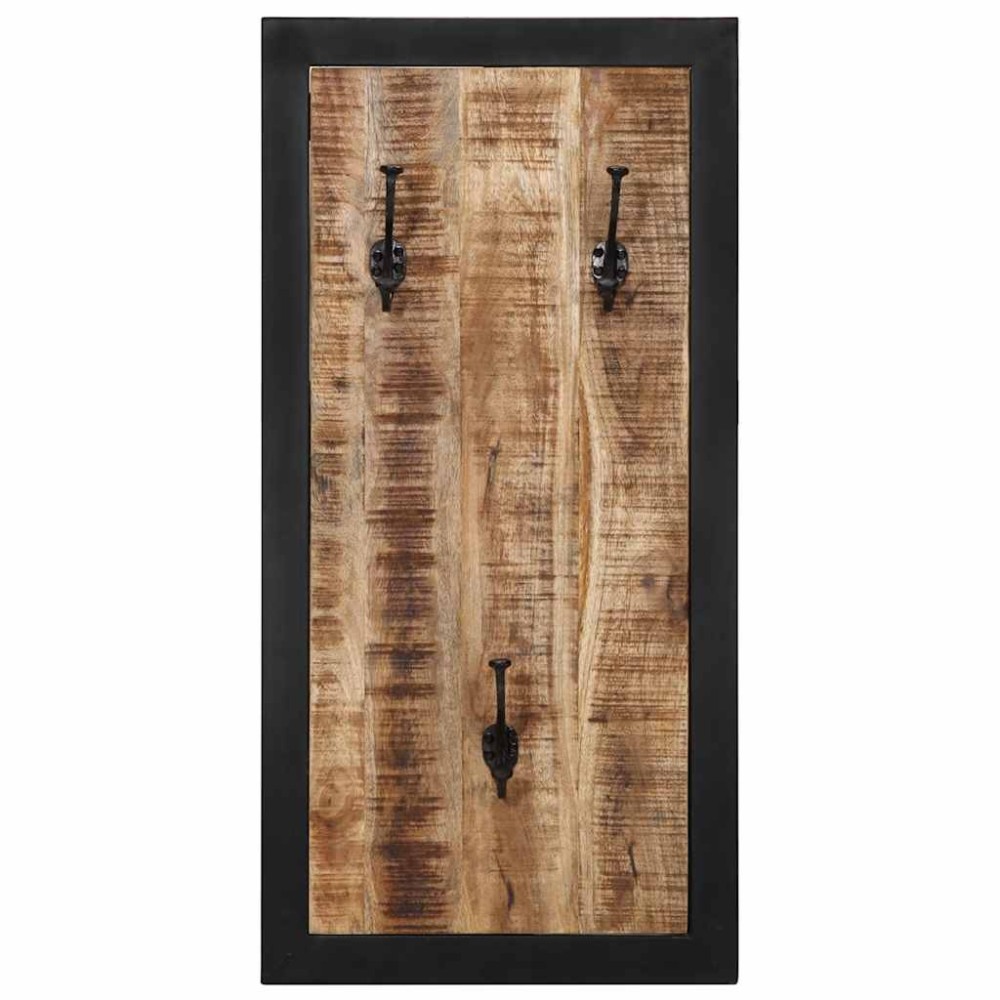 vidaXL Cuier pentru haine, 40x2x80 cm, lemn masiv de mango brut