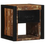 vidaXL Noptiera multicolor 40x35x40 cm lemn masiv recuperat