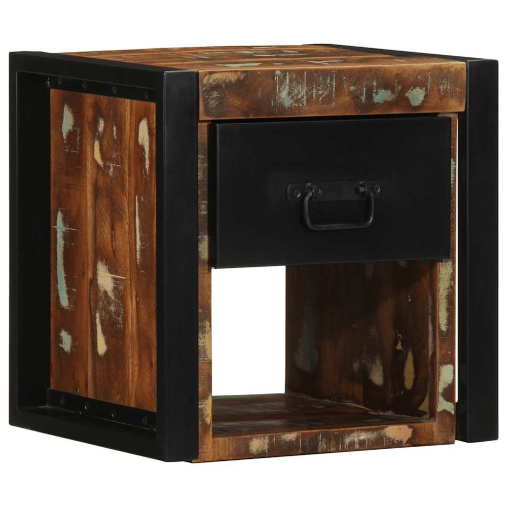 vidaXL Noptiere 2 buc multicolore 40x35x40 cm lemn masiv recuperat
