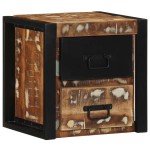 vidaXL Noptiera multicolor 40x35x40 cm lemn masiv recuperat